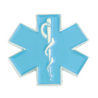 Light Blue Medical Ambulance Star Pin Badge