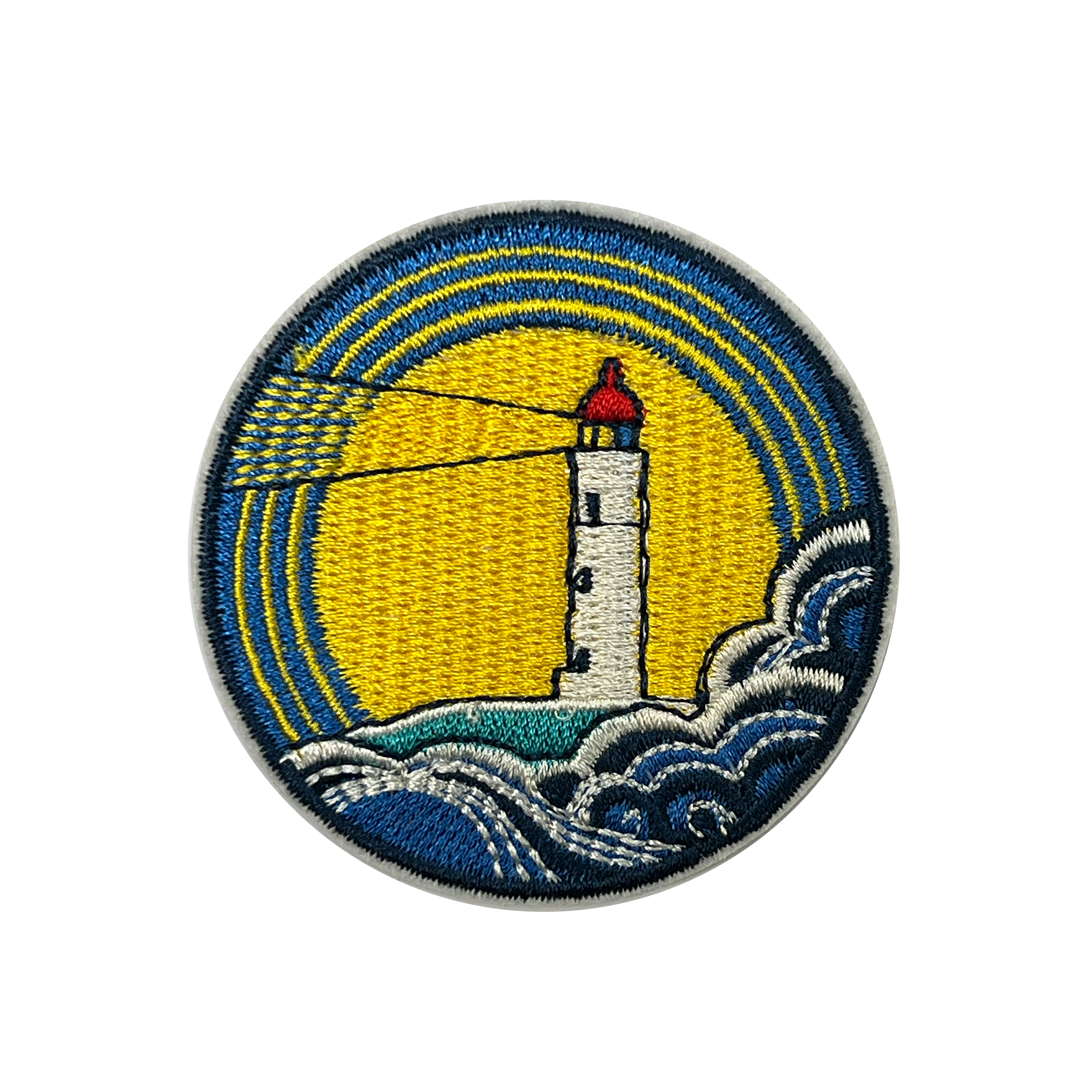 Lighthouse Ocean Embroidery Patch (6cm) Main image