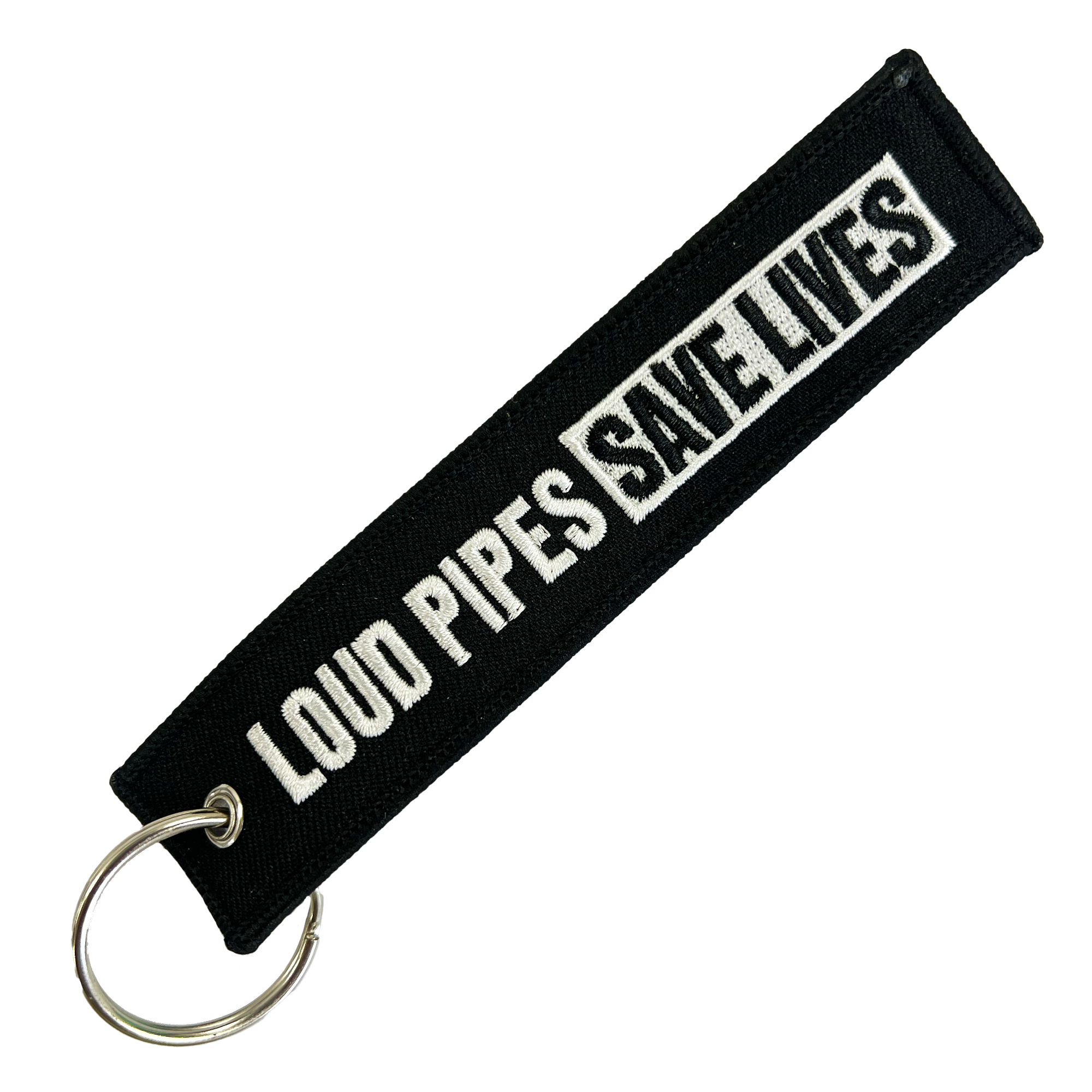 Loud Pipes Save Lives Fabric Luggage Keyring Main image