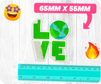Love Earth Planet Climate Iron On Patch (6.5 x 5.5cm)