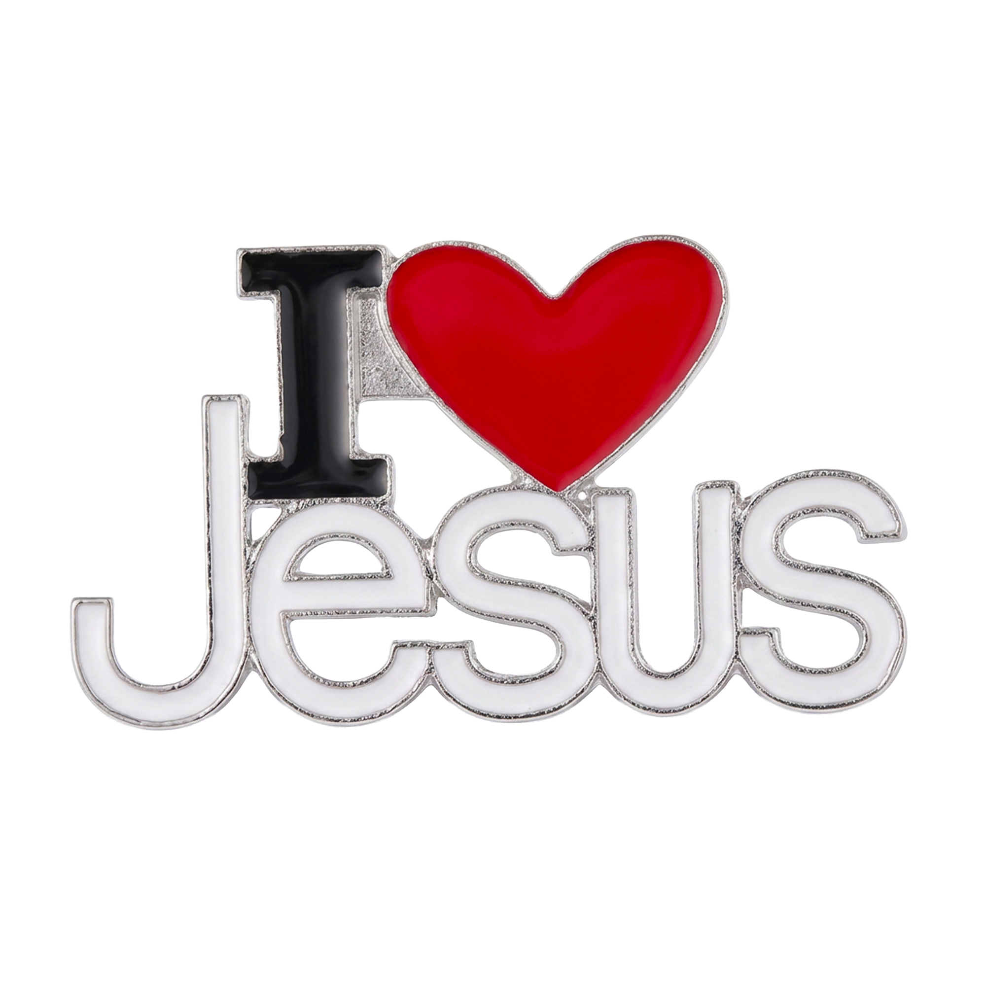 I Love Jesus Enamel Lapel Pin Badge