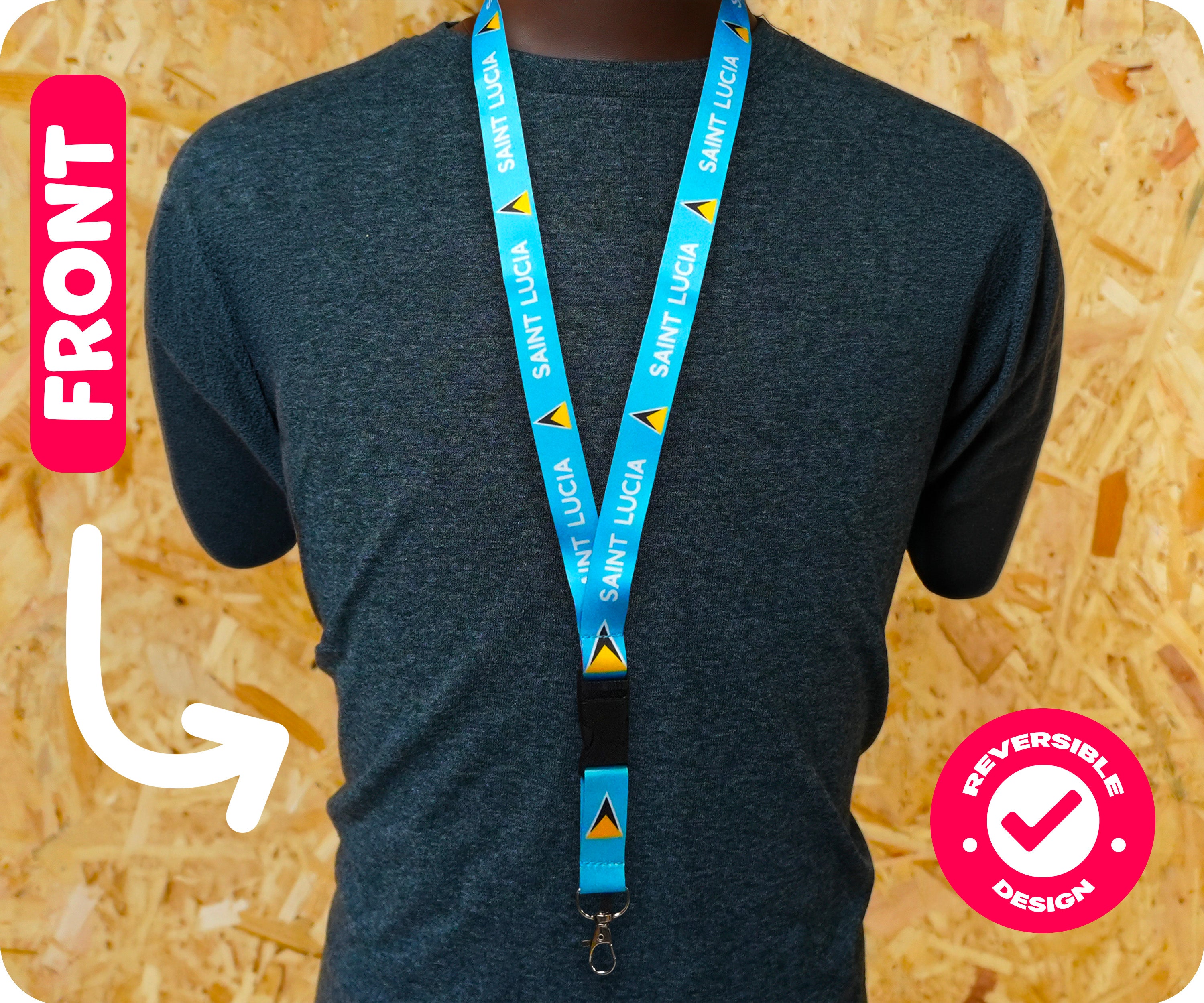 Saint Lucia Flag Lanyard