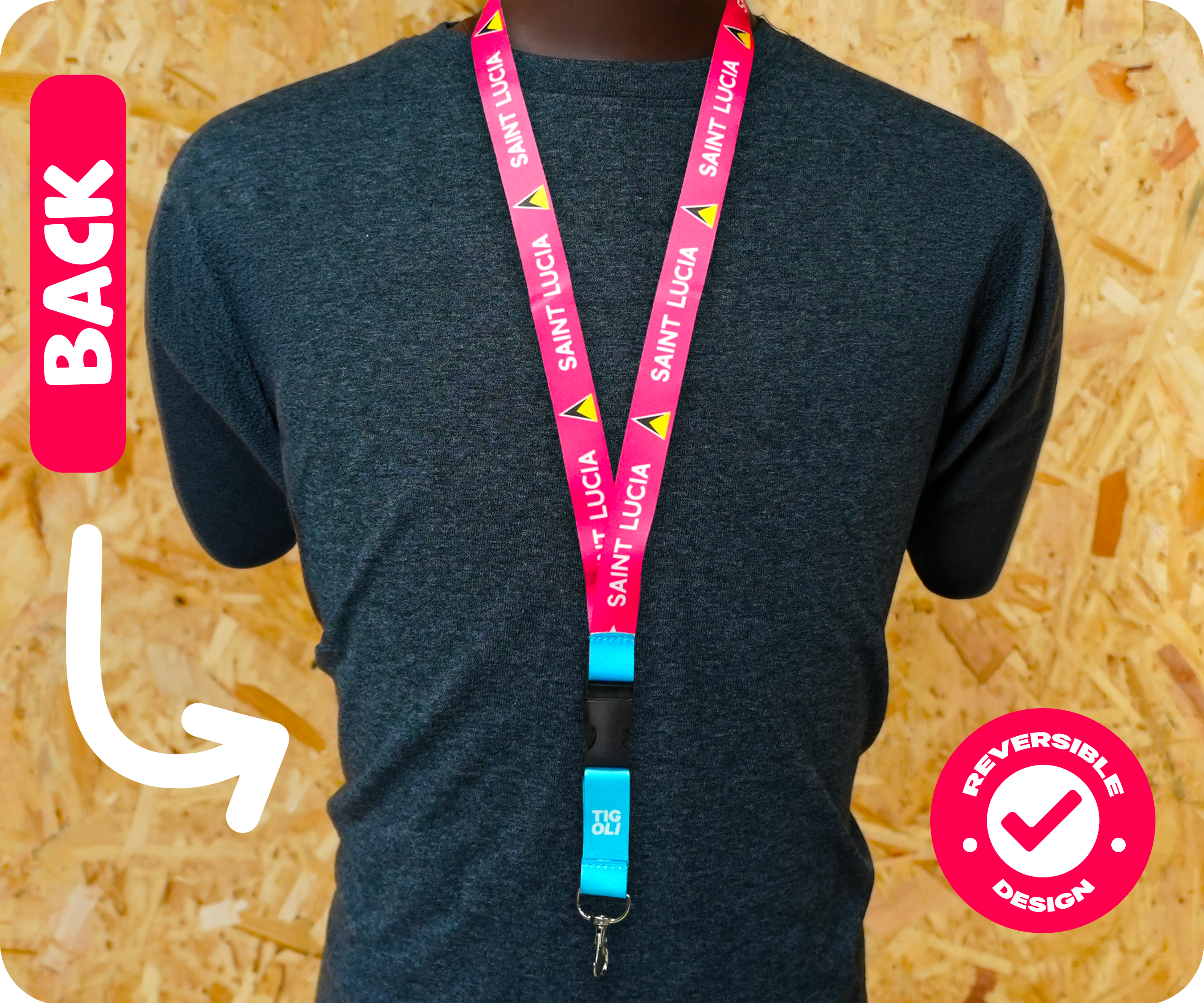 Saint Lucia Flag Lanyard