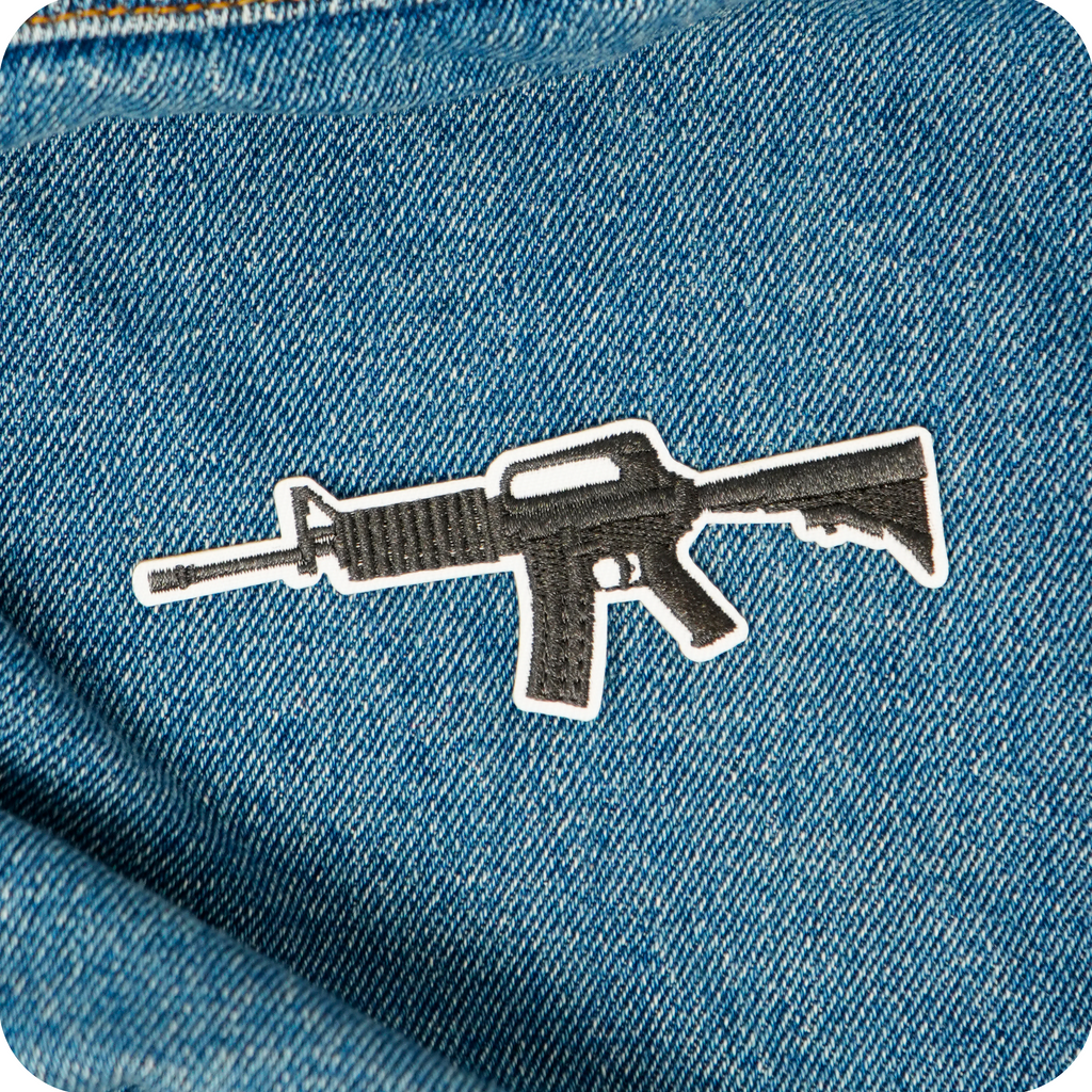 M4 Carbine Rifle Army Military Iron On Patch (12 x 2.8cm)