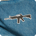 M4 Carbine Rifle Army Military Iron On Patch (12 x 2.8cm)