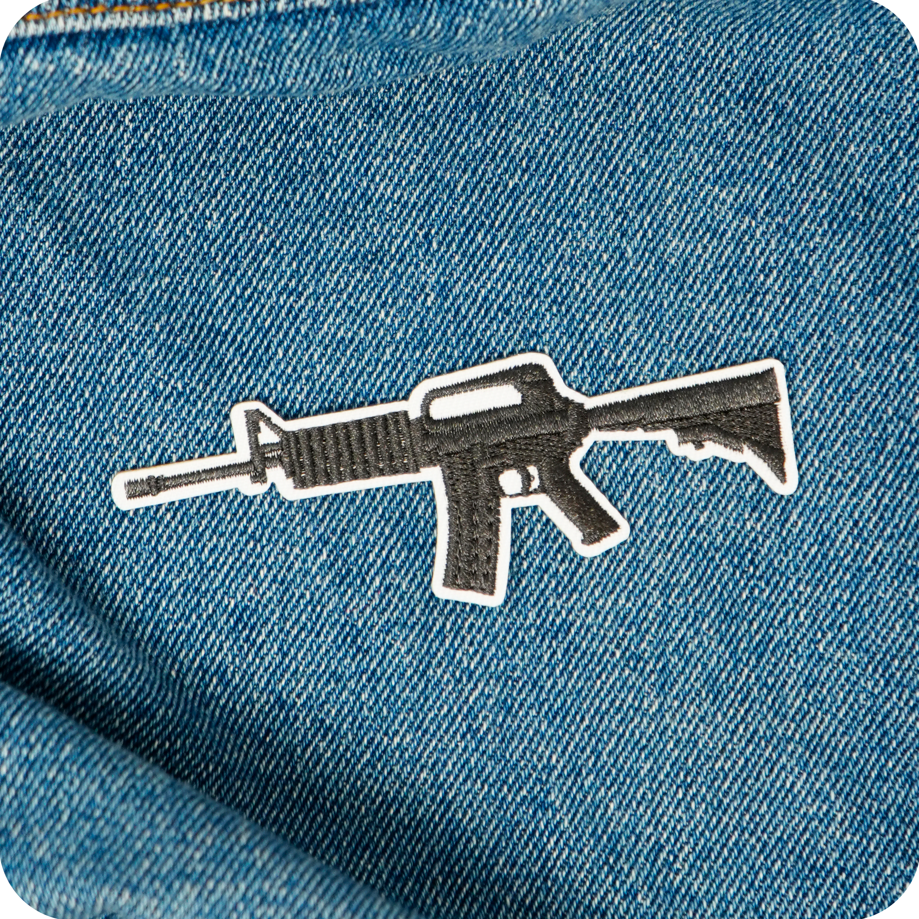 M4 Carbine Rifle Army Military Iron On Patch (12 x 2.8cm)