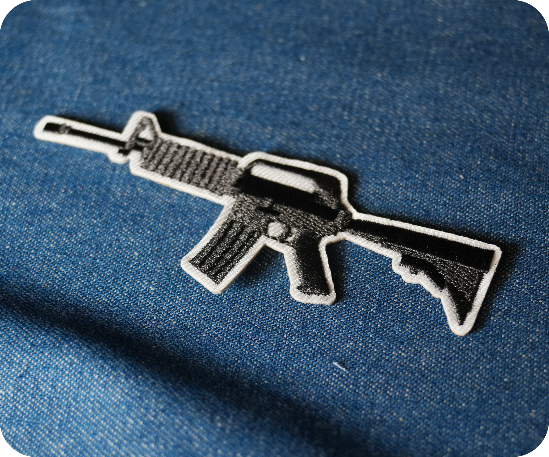 M4 Carbine Rifle Army Military Iron On Patch (12 x 2.8cm) Secondary image
