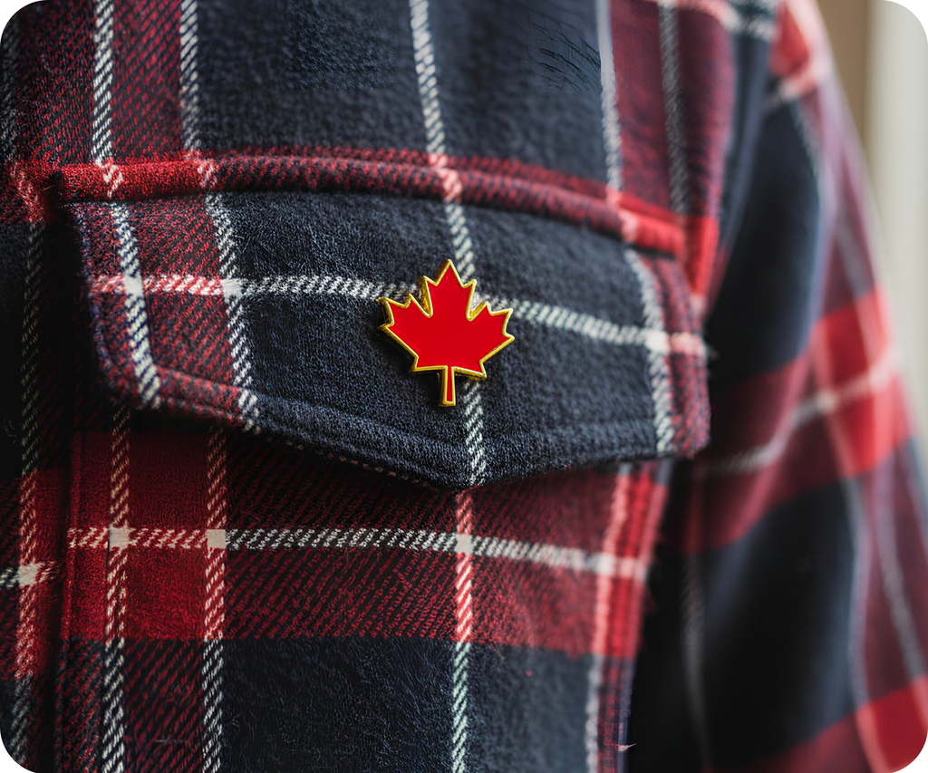 Canadian Maple Leaf Pin Badge