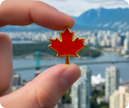 Canadian Maple Leaf Pin Badge
