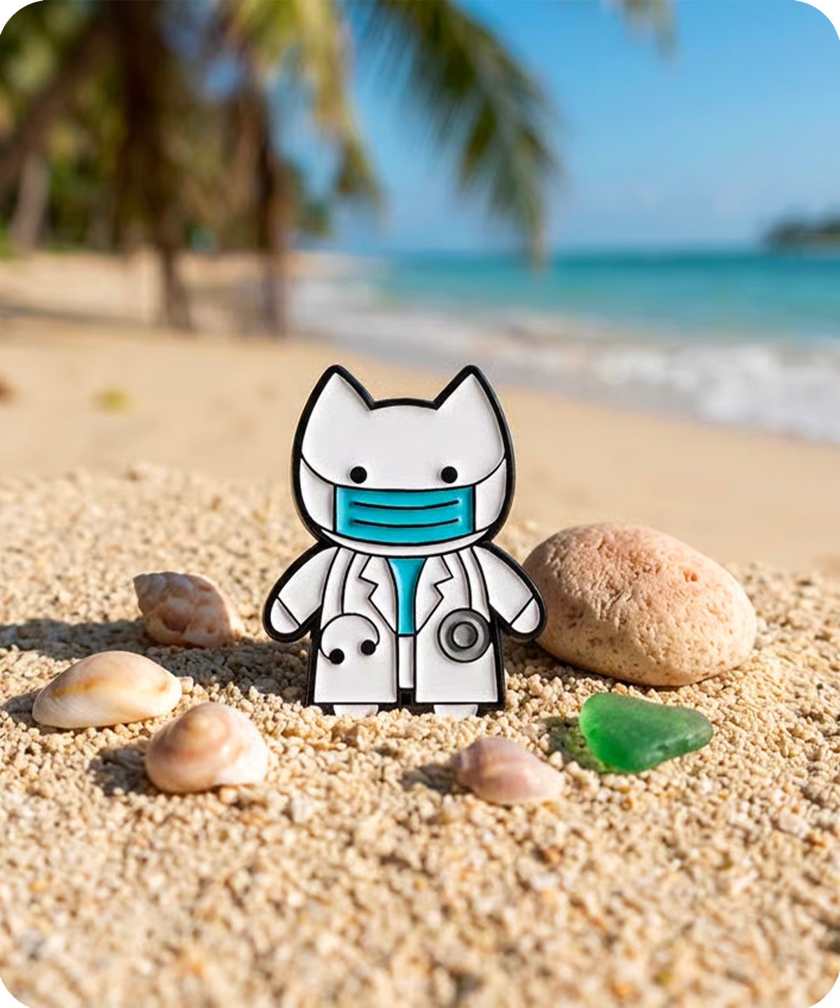 Doctor Cat Enamel Pin Badge