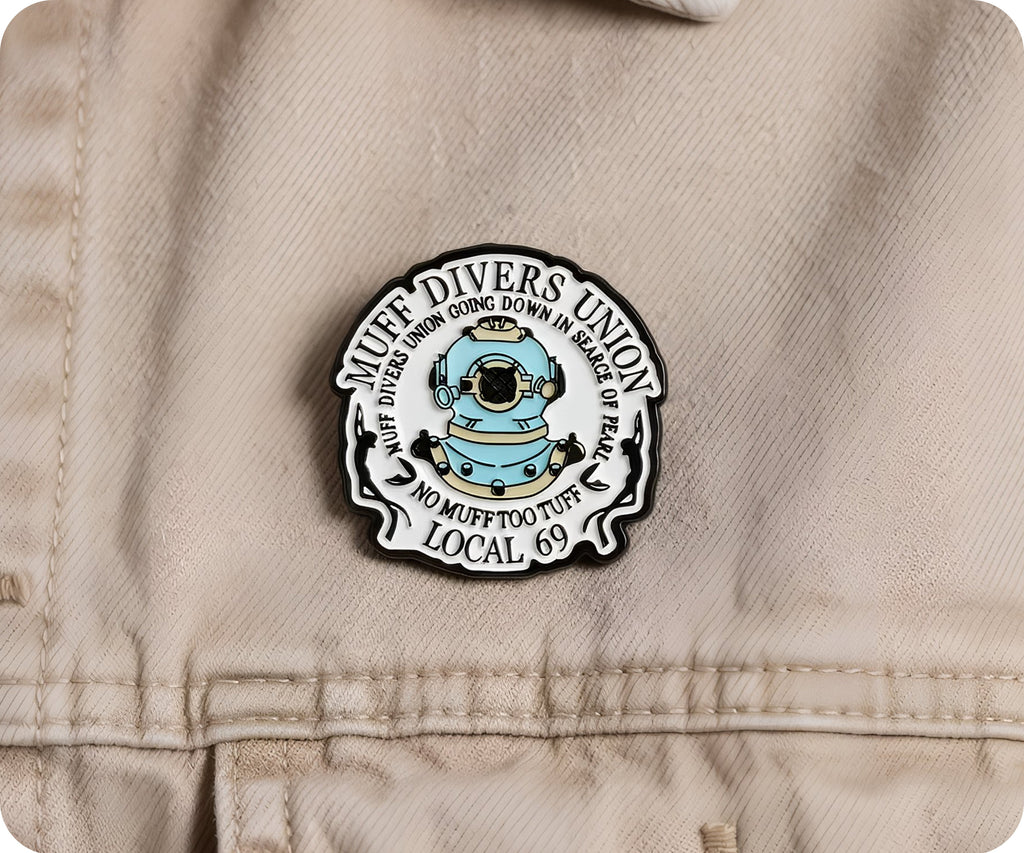 Insignia divertida de la Unión de Buzos "Muff Divers" para buceo oceánico