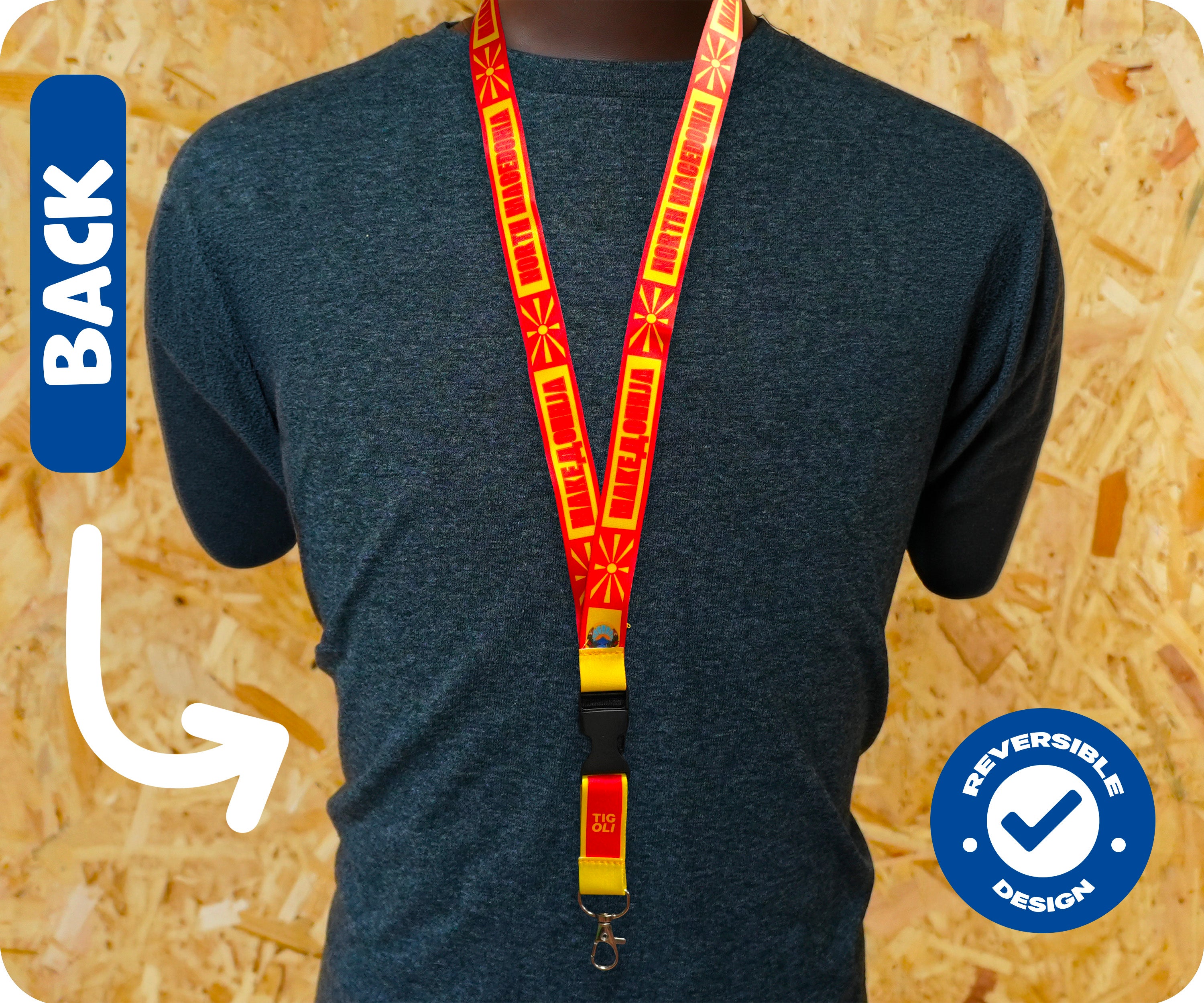 North Macedonia Flag Lanyard