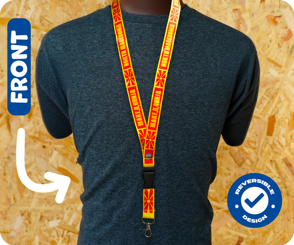 North Macedonia Flag Lanyard