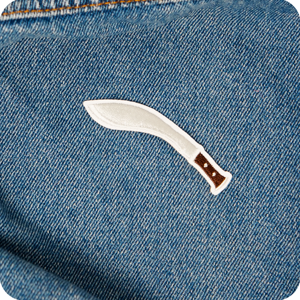 Kukri (Khukuri) Curved Knife Gurkhas of Nepal Iron On Patch (7.5 x 2cm)
