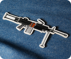 M249 SAW Machine Gun Iron On Patch (9.5 x 3cm)