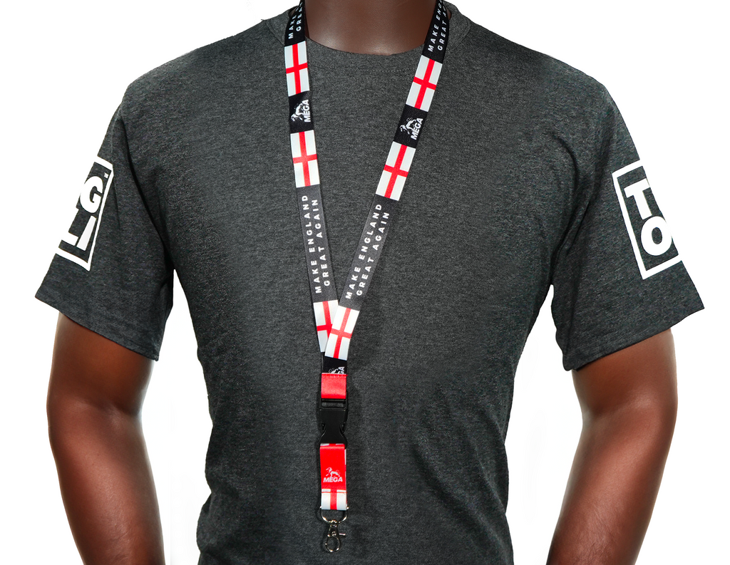 Make England Great Again Lanyard MEGA – St George’s Cross England Flag Neck Strap