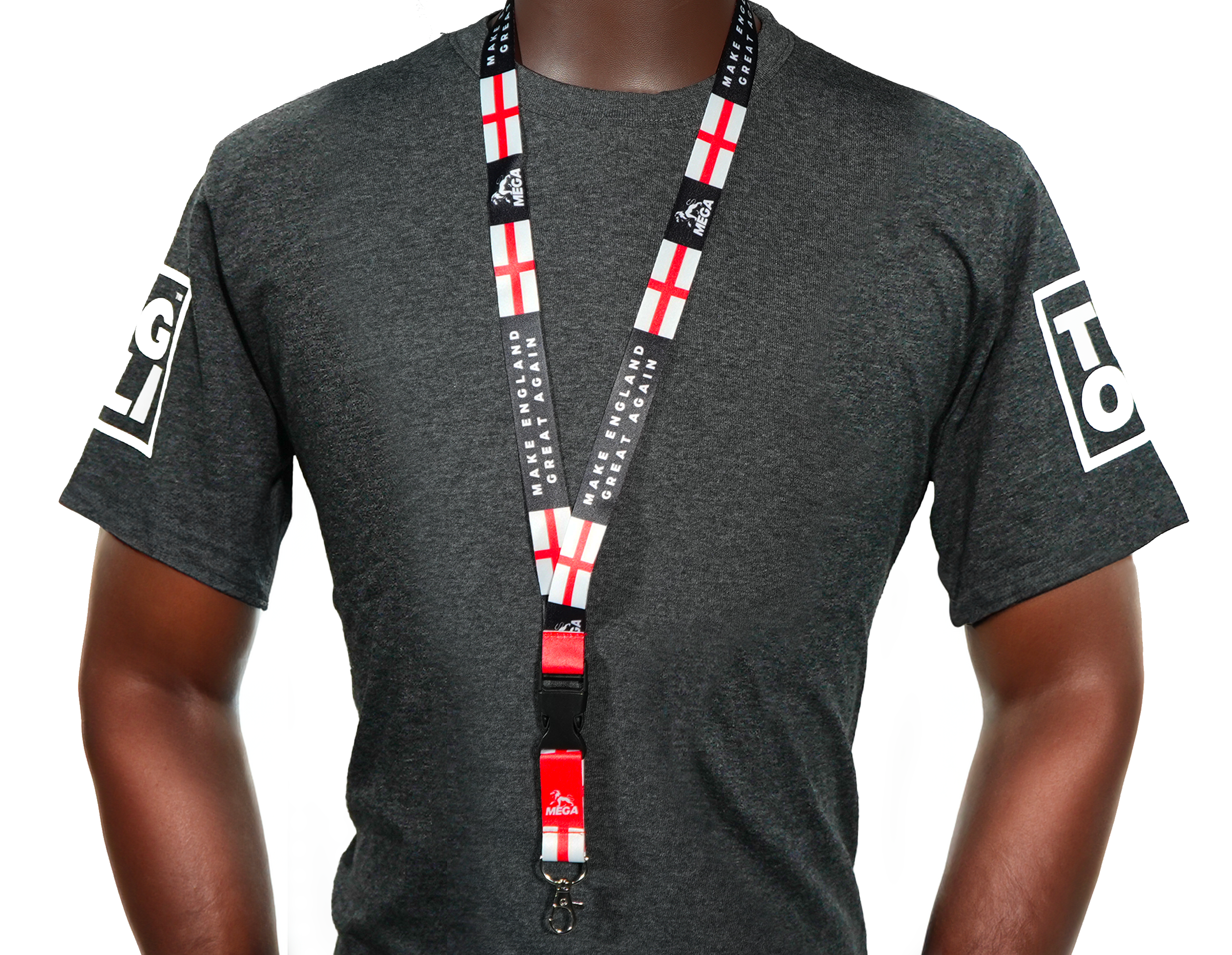 Make England Great Again Lanyard MEGA – St George’s Cross England Flag Neck Strap
