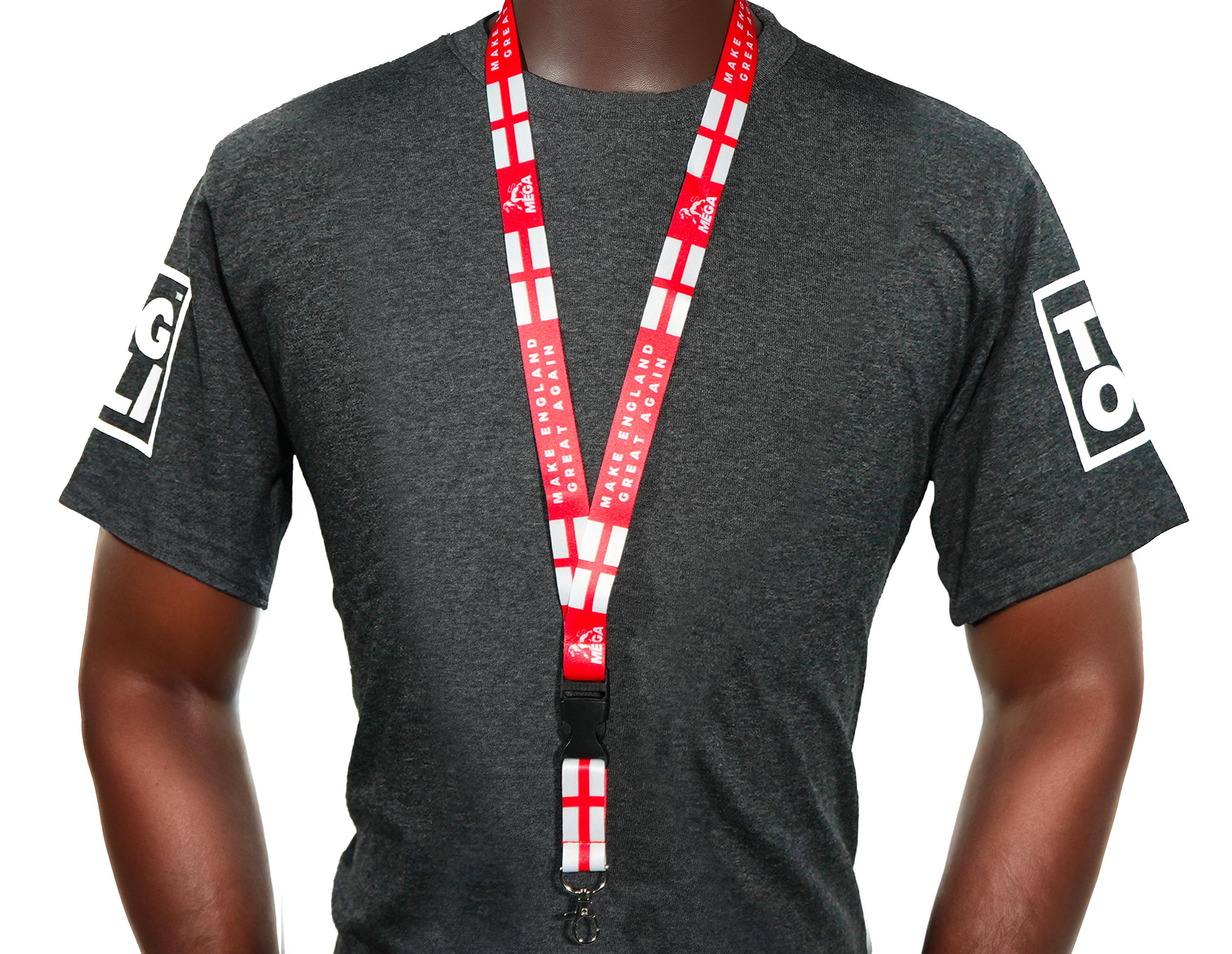 Make England Great Again Lanyard MEGA – St George’s Cross England Flag Neck Strap Secondary image