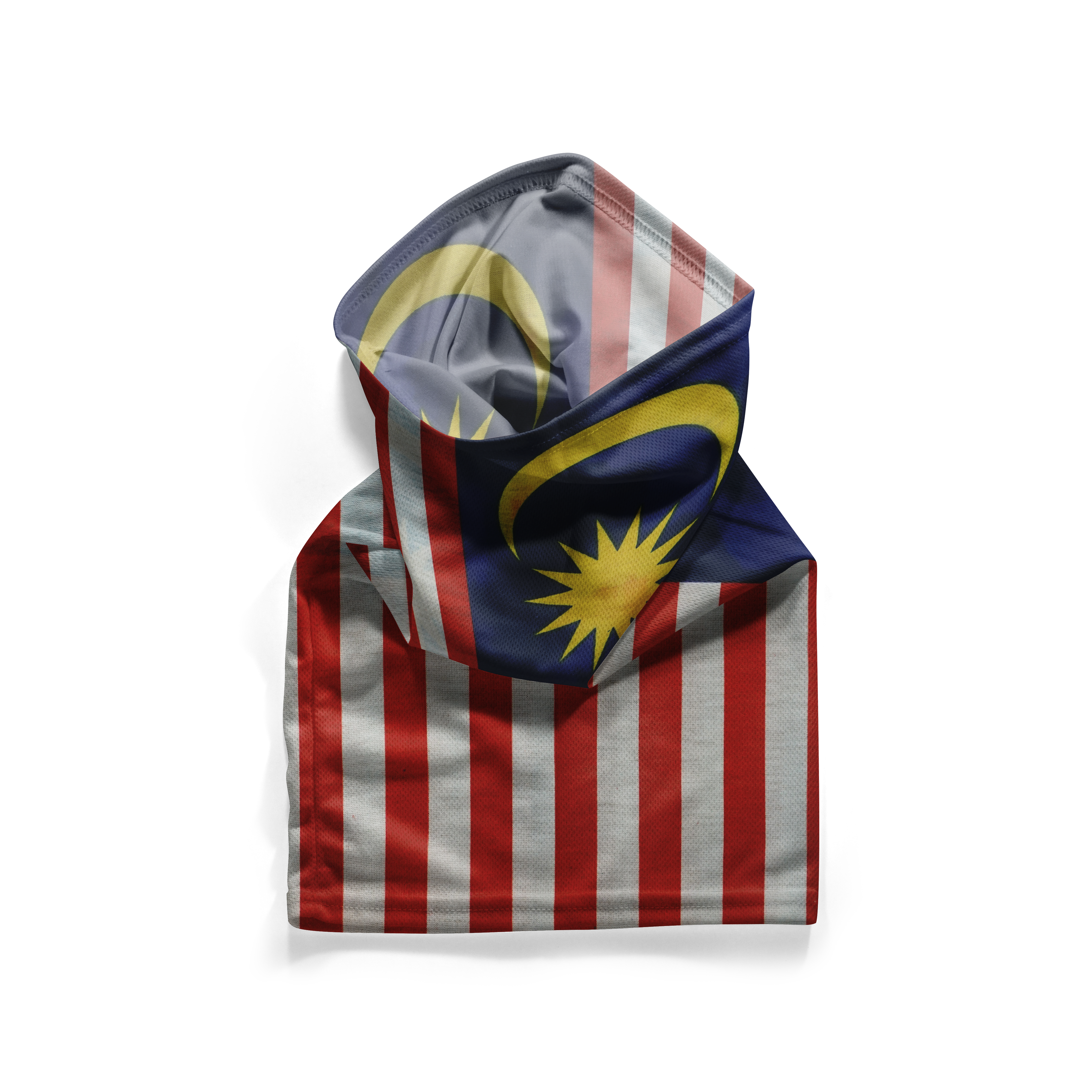 Malaysia Jalur Gemilang Flag Snood  – Breathable Mask Neck Gaiter Face Covering Secondary image