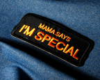 Parche termoadhesivo "Mamá dice que soy especial" (10 x 4 cm)