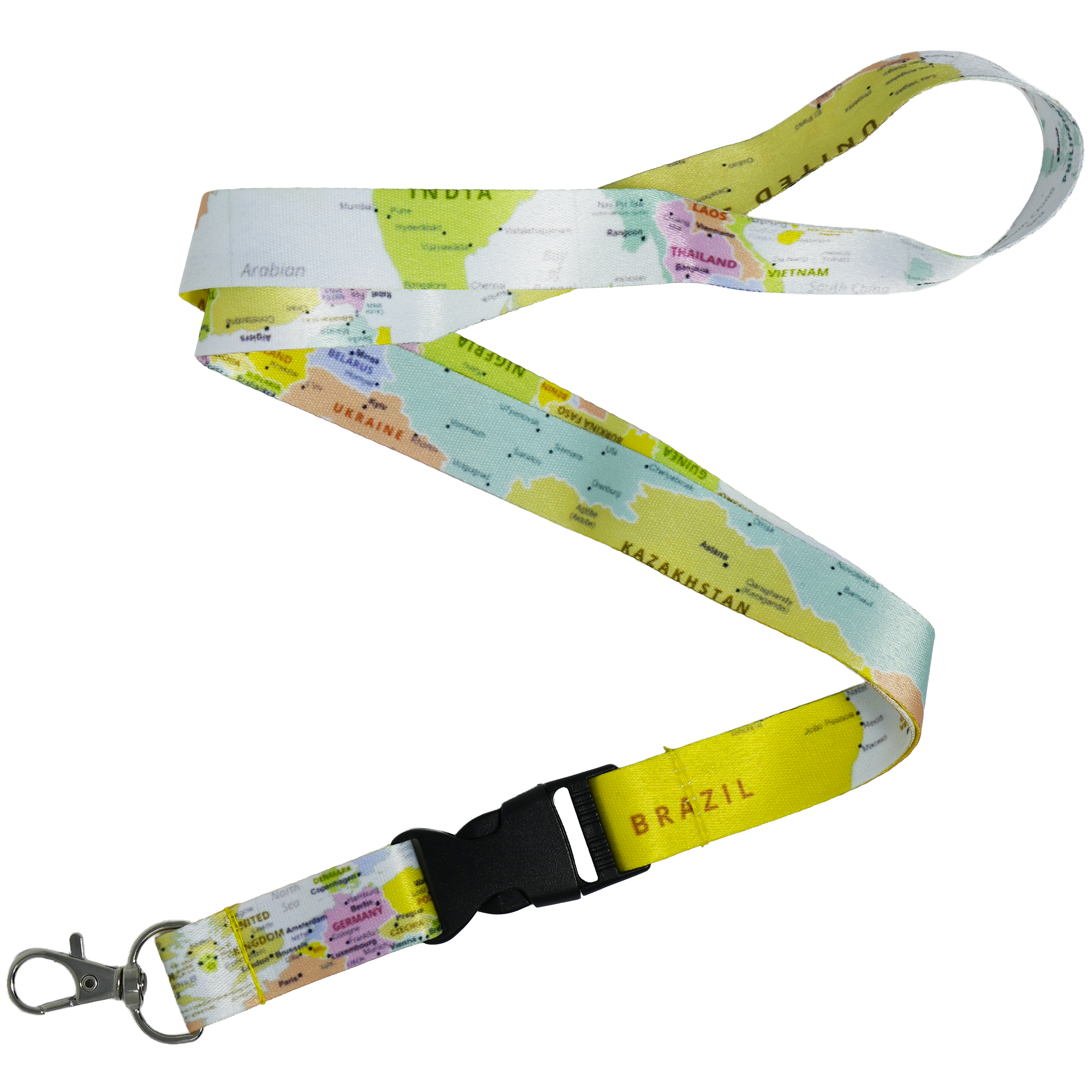 World Map Geography Globe Lanyard Main image