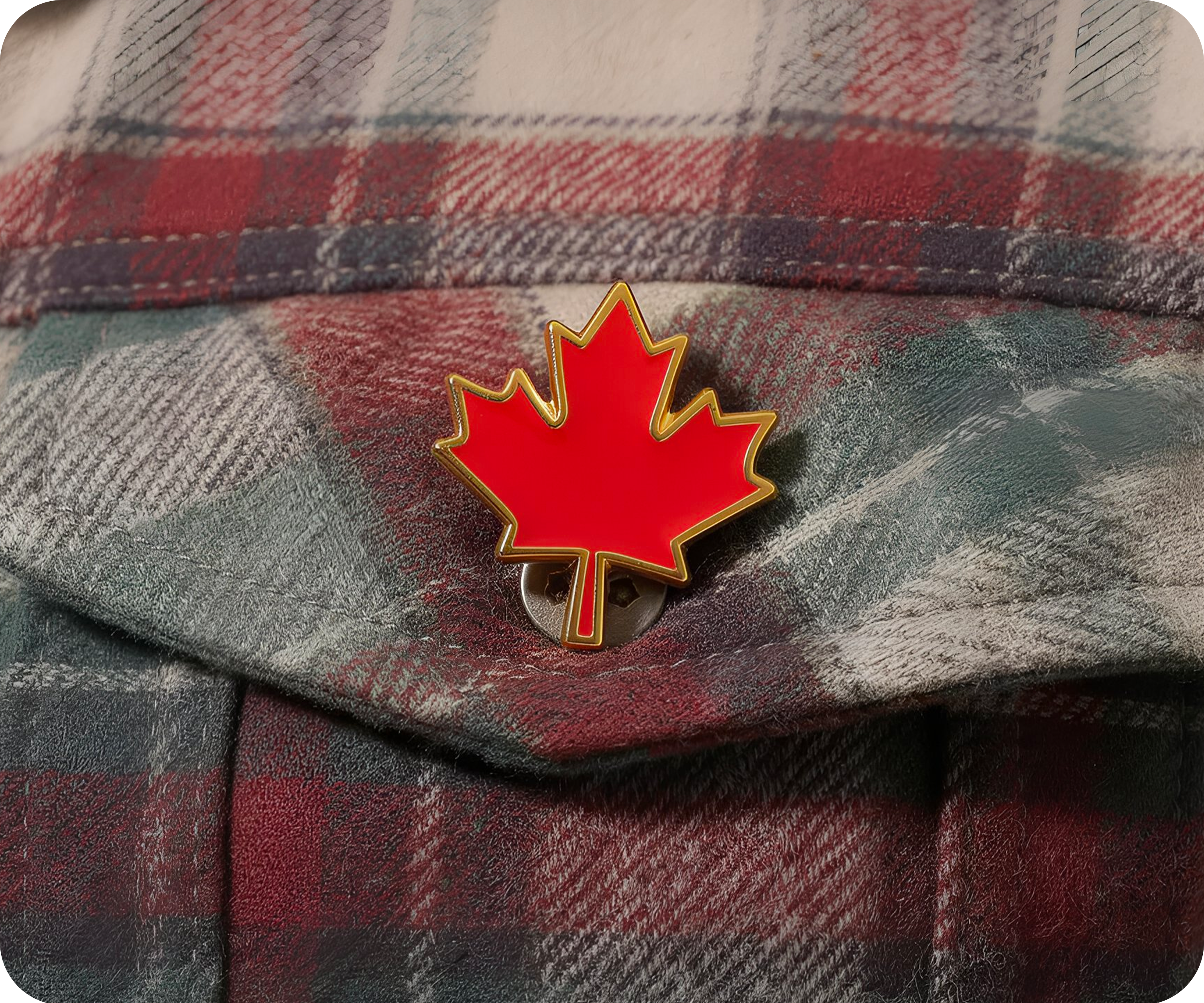 Pin con forma de hoja de arce canadiense Imagen secundaria del producto
