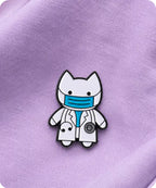 Doctor Cat Enamel Pin Badge