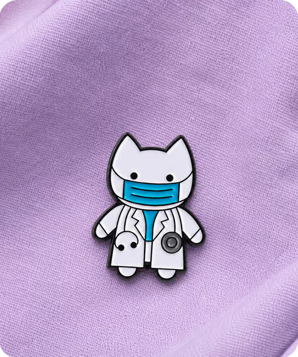 Doctor Cat Enamel Pin Badge