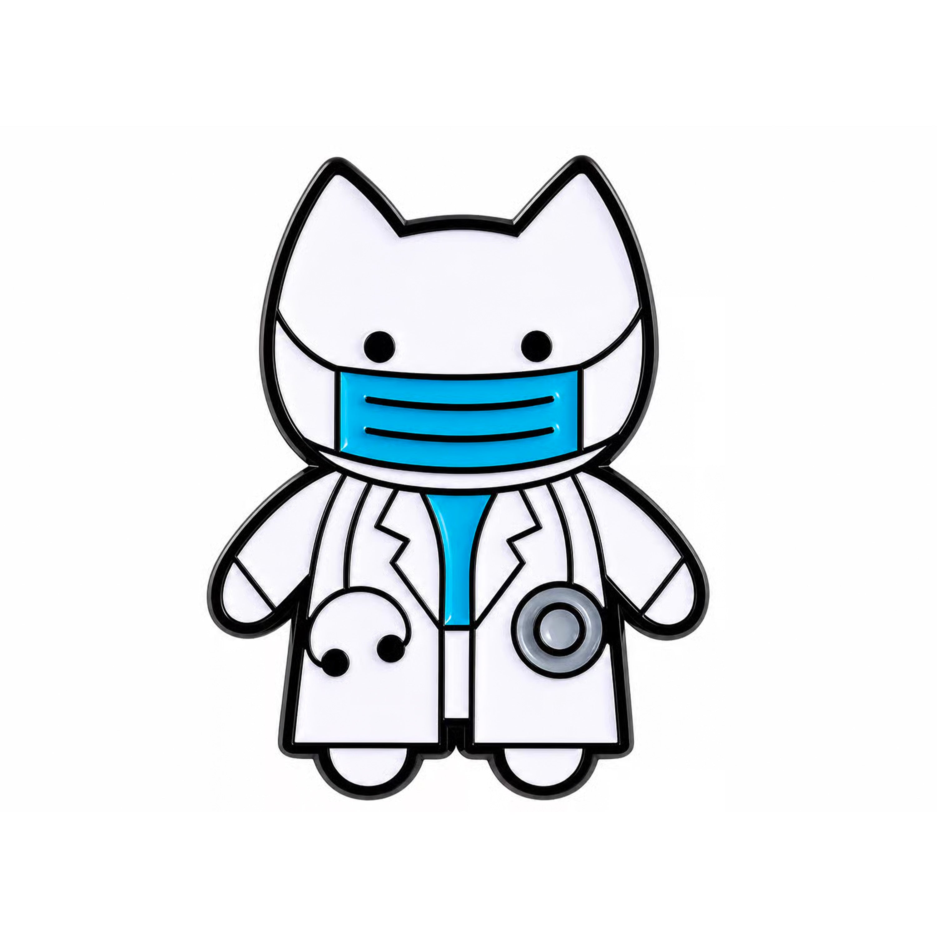 Doctor Cat Enamel Pin Badge