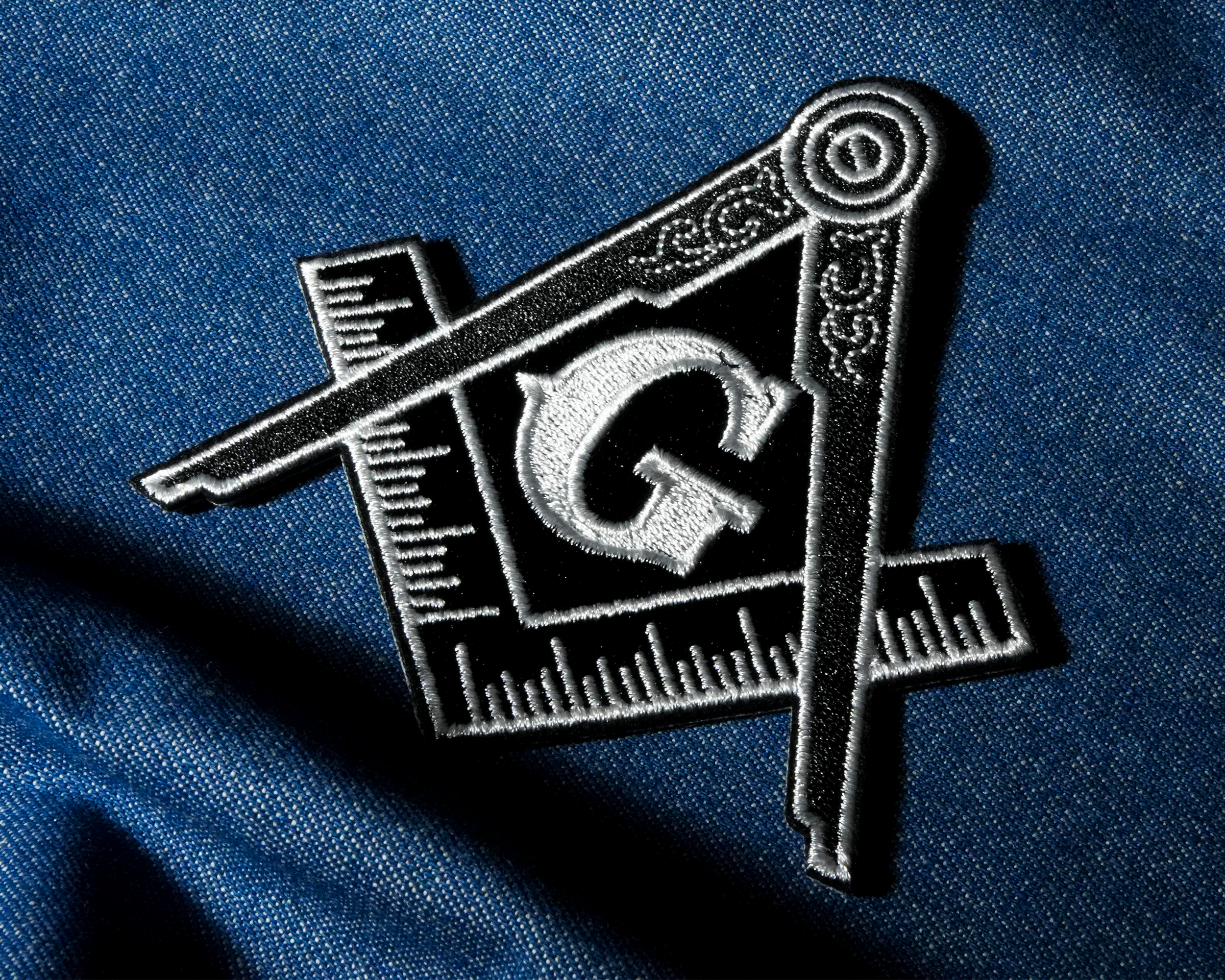 Free Masons Masonic Black Patch Iron On (9 x 9cm) Secondary image
