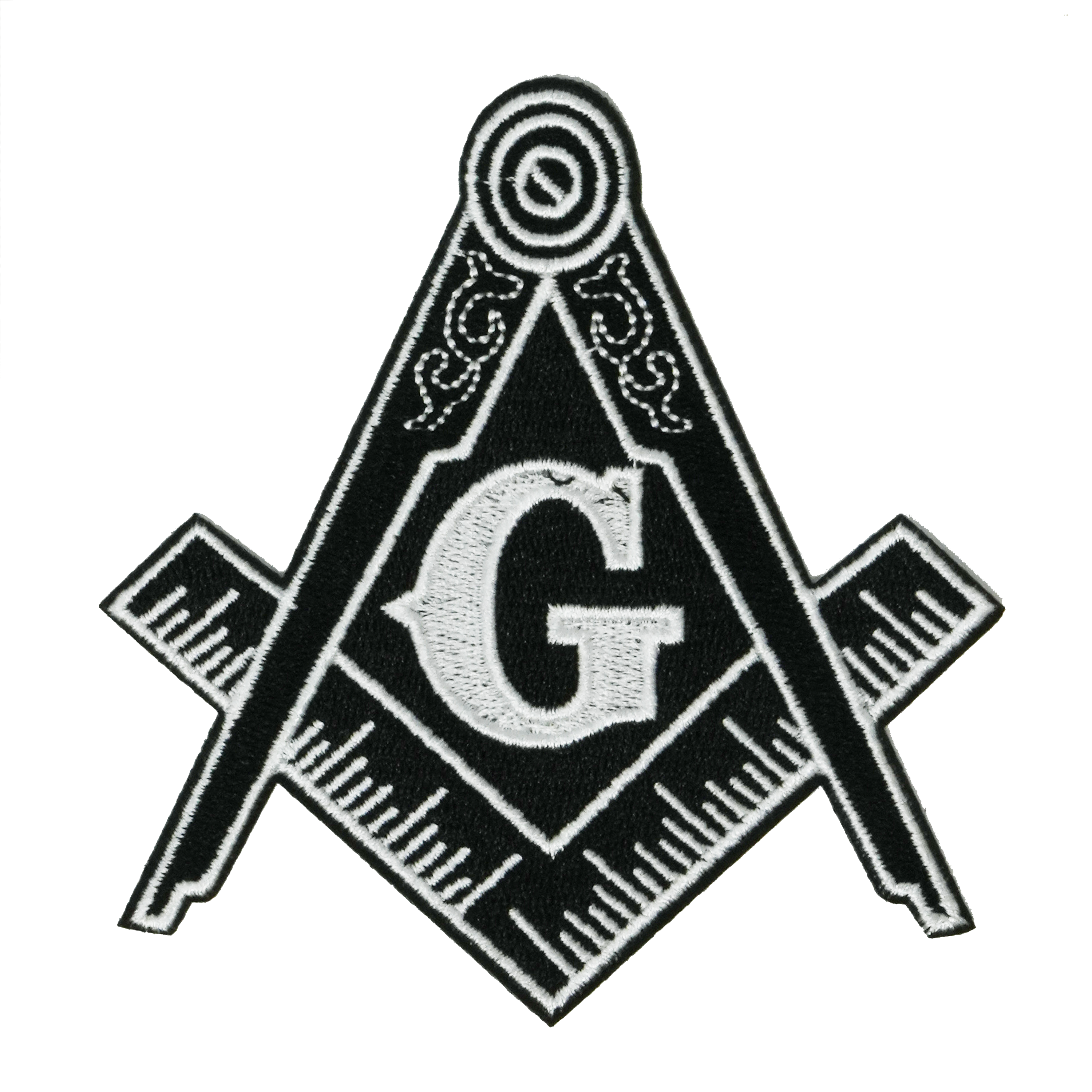 Free Masons Masonic Black Patch Iron On (9 x 9cm) Main image