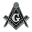 Free Masons Masonic Black Patch Iron On (9 x 9cm)