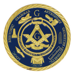 Freemasons Blue & Gold Challenge Coin – Symbol of Brotherhood, Wisdom &  Legacy