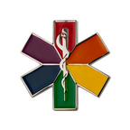 Rainbow Medical Ambulance Star Pin Badge