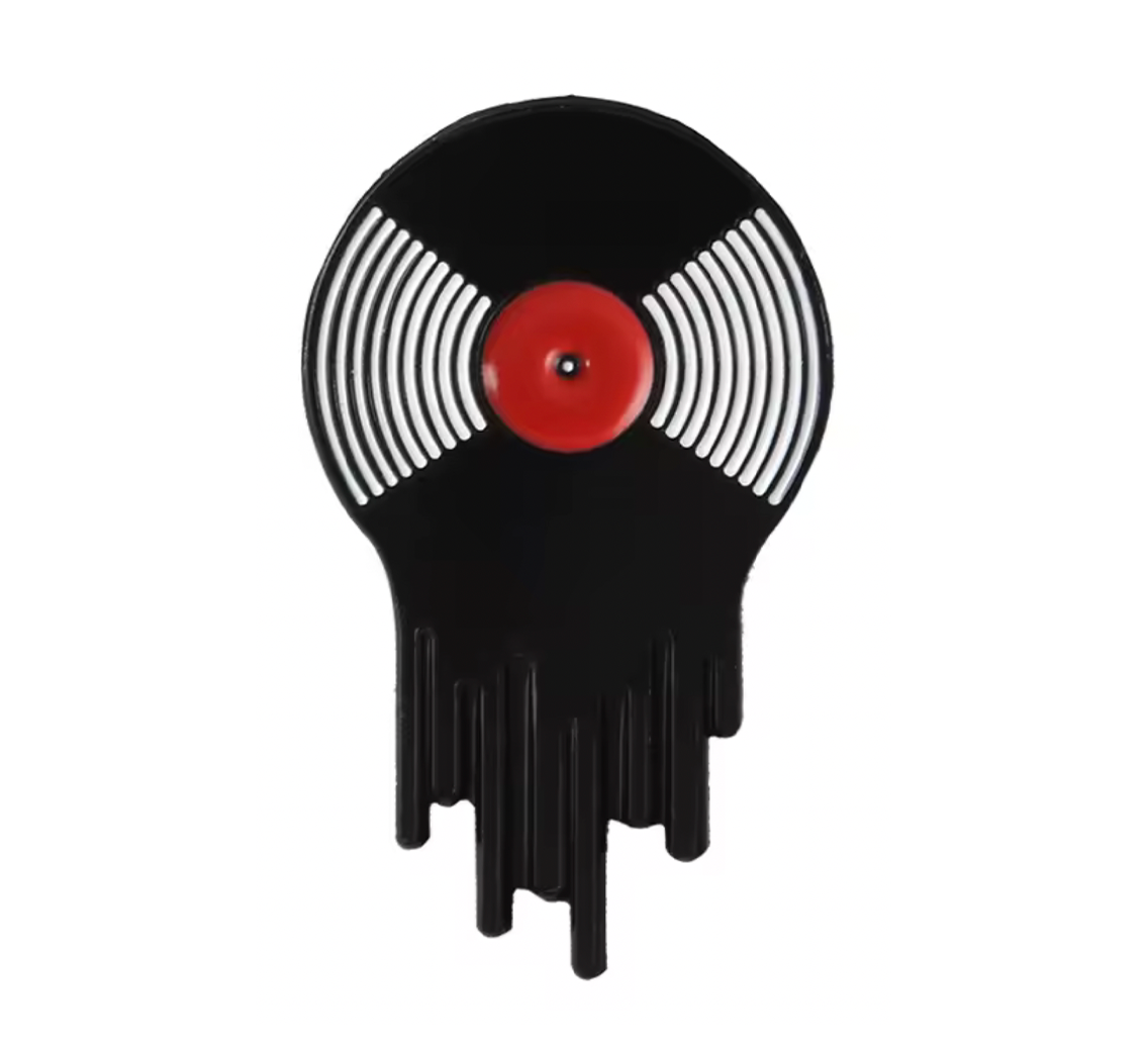 Insignia de alfiler de disco de vinilo derretido Imagen principal del producto