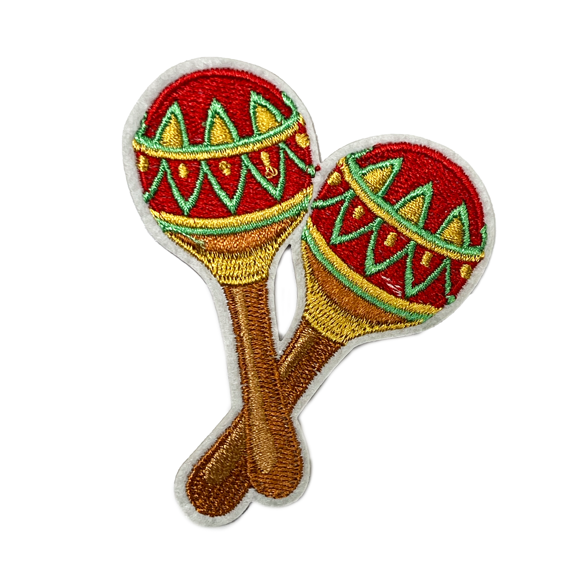 Mexican Maracas Embroidery Patch (6.5 x 8cm) Main image