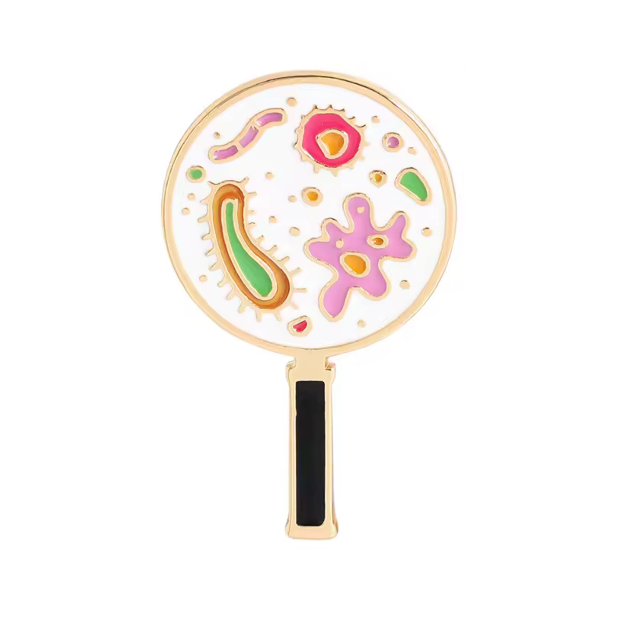 Insignia de microbios con lupa Imagen principal del producto