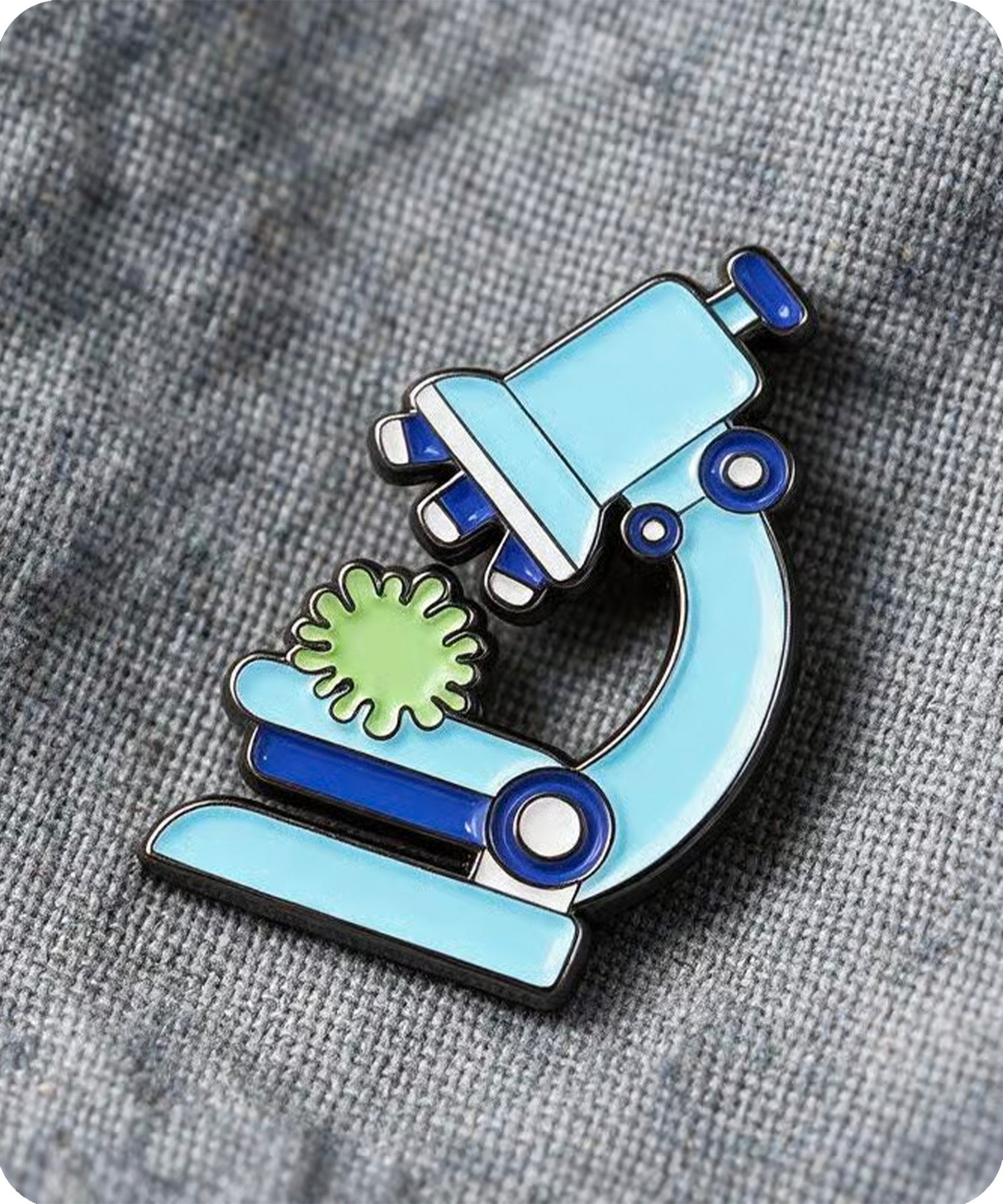 Microscope Science Enamel Pin Badge