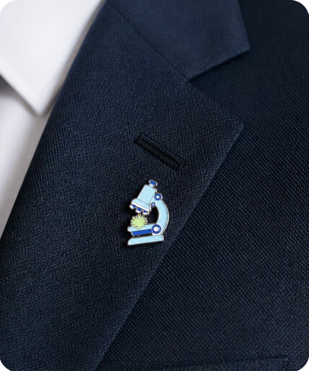 Microscope Science Enamel Pin Badge