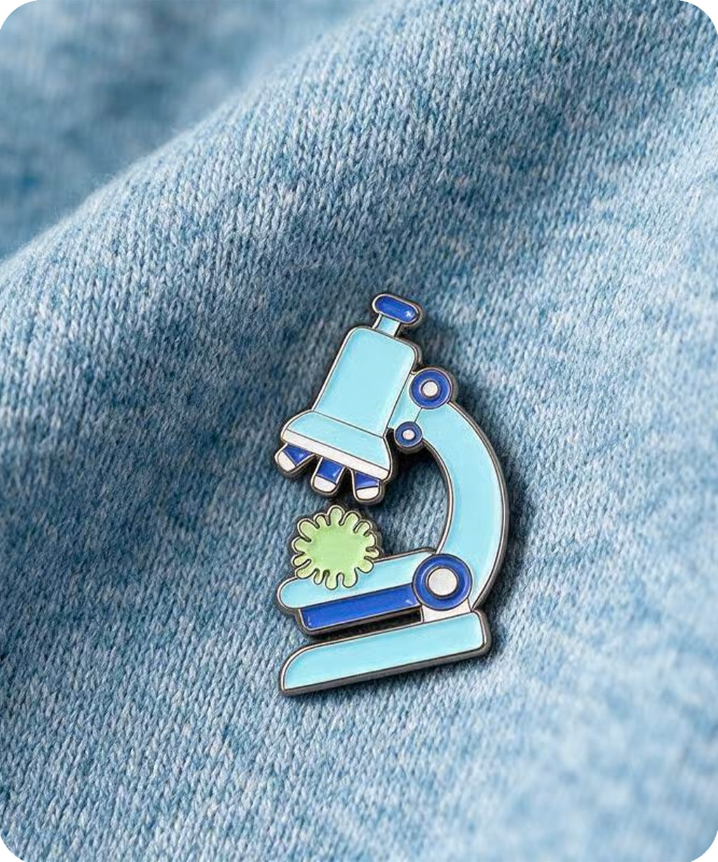 Microscope Science Enamel Pin Badge