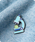 Microscope Science Enamel Pin Badge