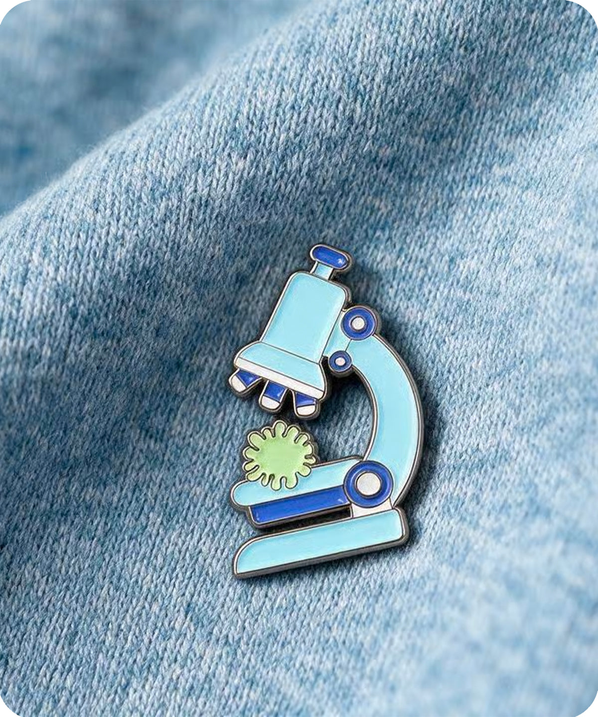 Microscope Science Enamel Pin Badge