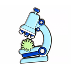 Microscope Science Enamel Pin Badge