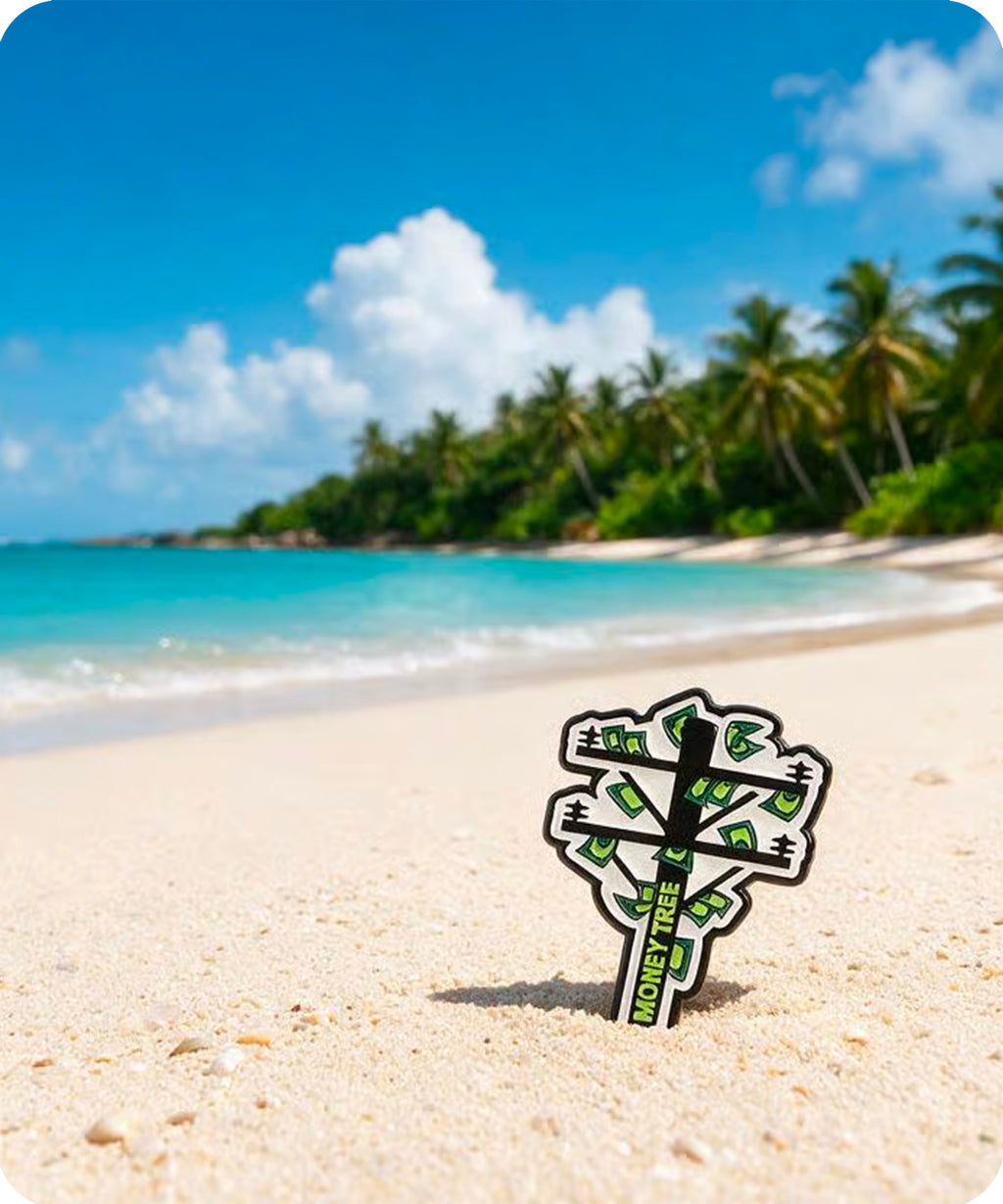 Money Tree Enamel Pin Badge