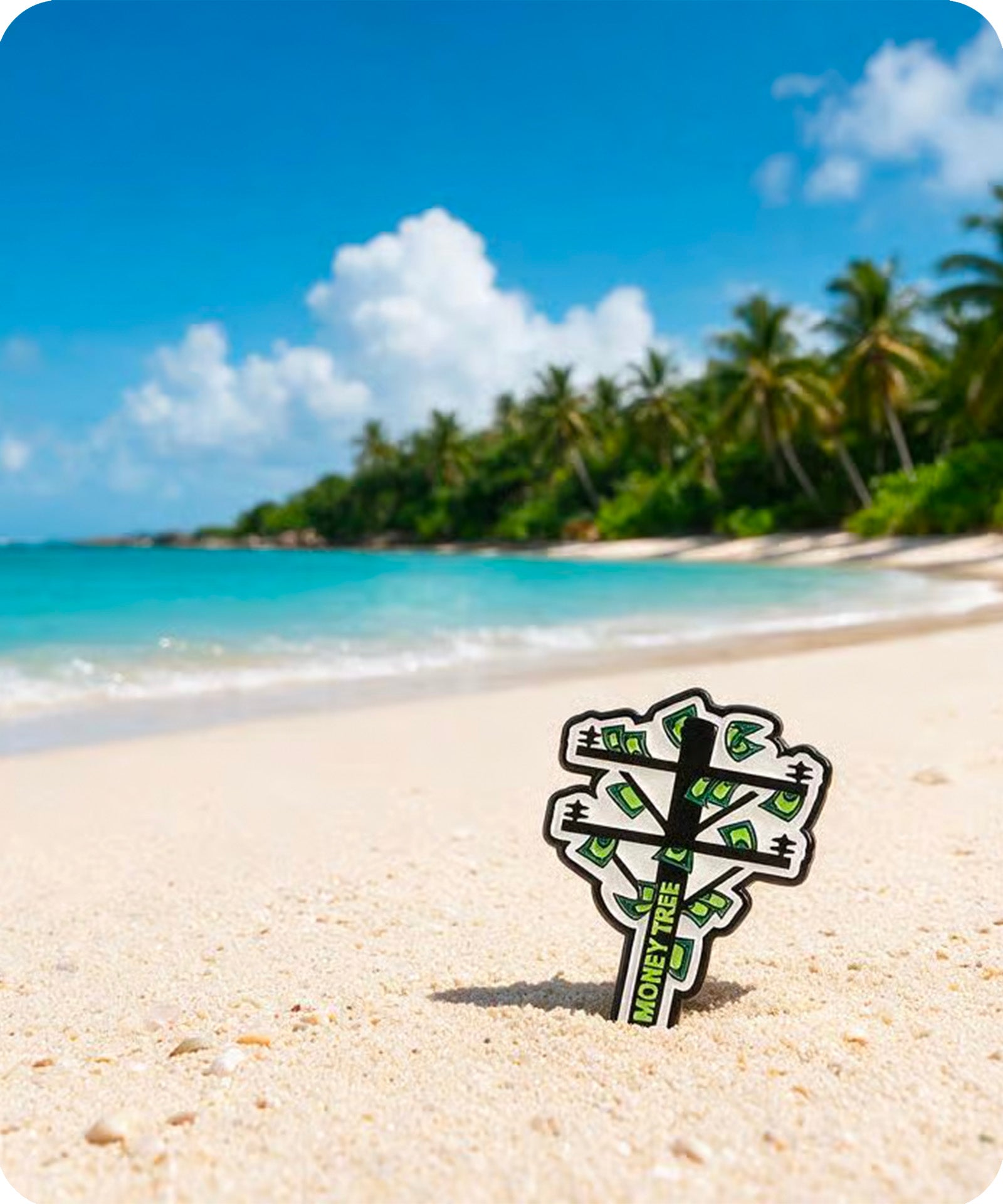 Money Tree Enamel Pin Badge