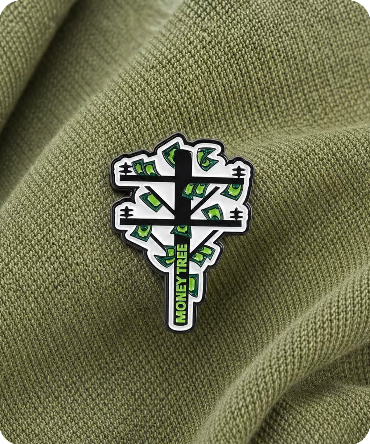 Money Tree Enamel Pin Badge