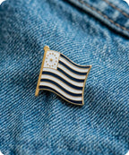 Deseret Mormon Pioneer LDS Flag Pin Badge