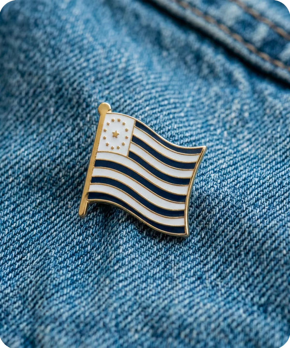 Deseret Mormon Pioneer LDS Flag Pin Badge