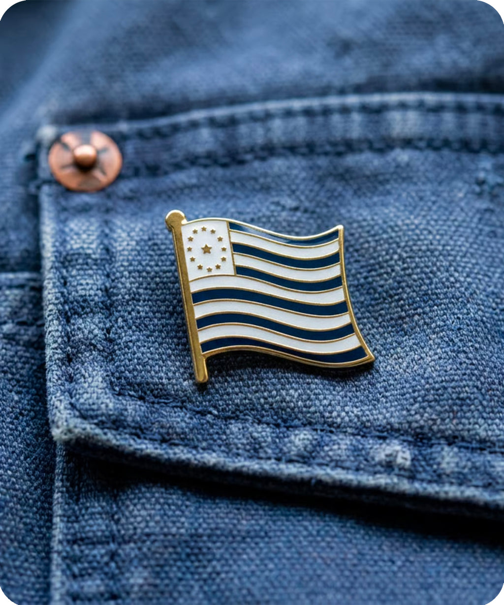 Deseret Mormon Pioneer LDS Flag Pin Badge