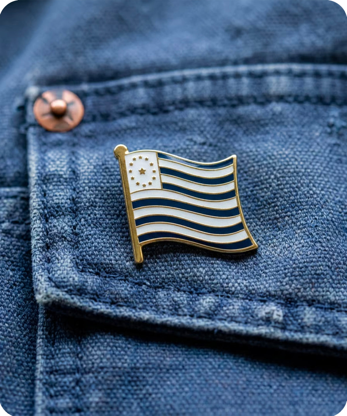 Deseret Mormon Pioneer LDS Flag Pin Badge